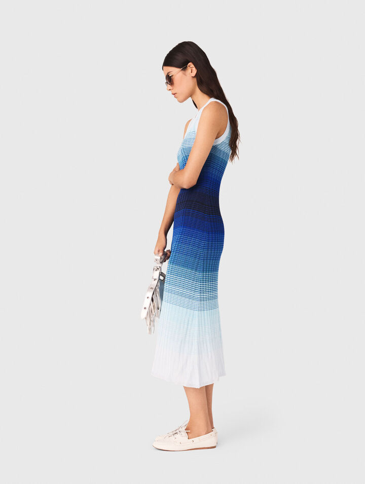 Abito lungo in maglia degrad&eacute;