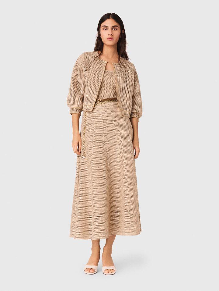 Cardigan in maglia glitterata