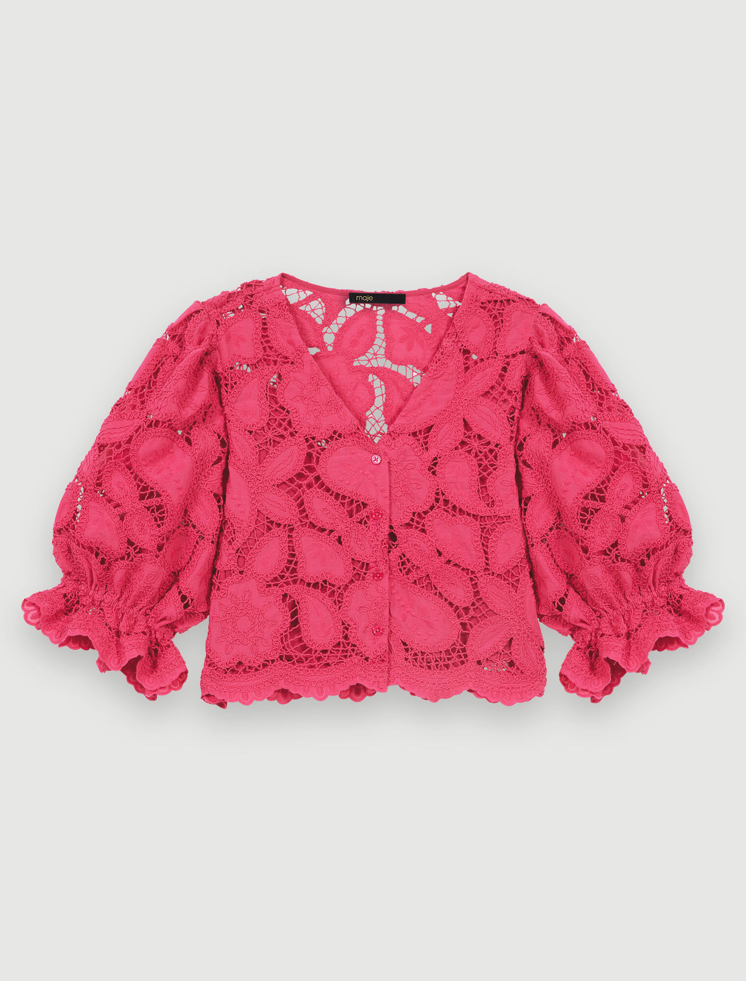 Camicia cropped traforata