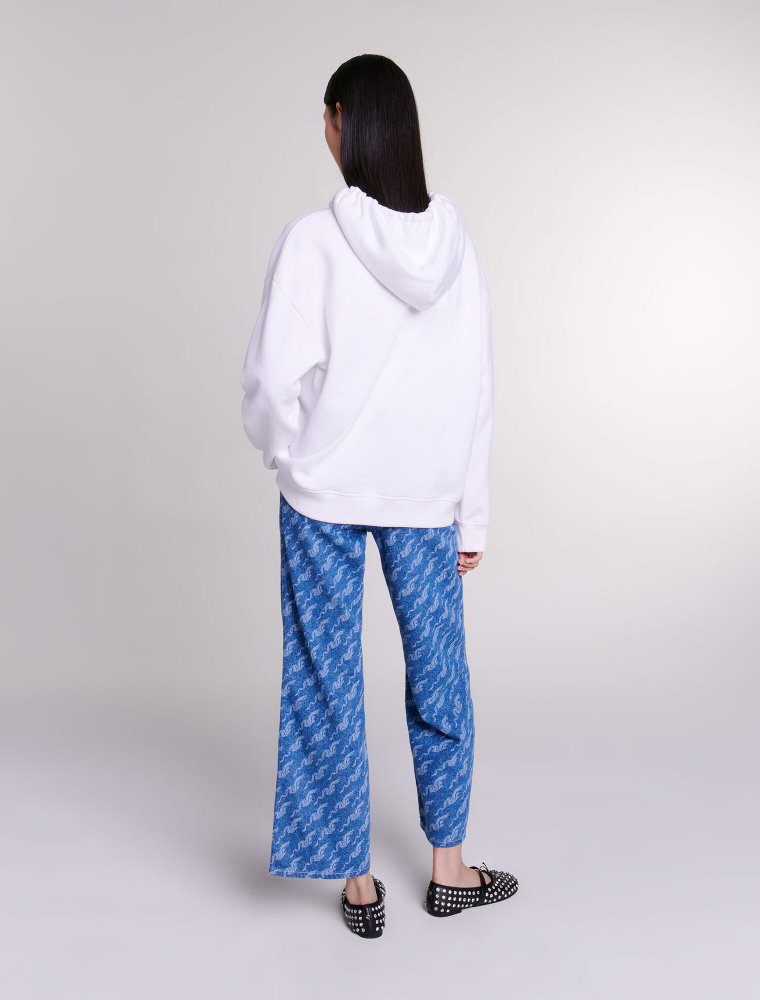 Felpa oversize con strass