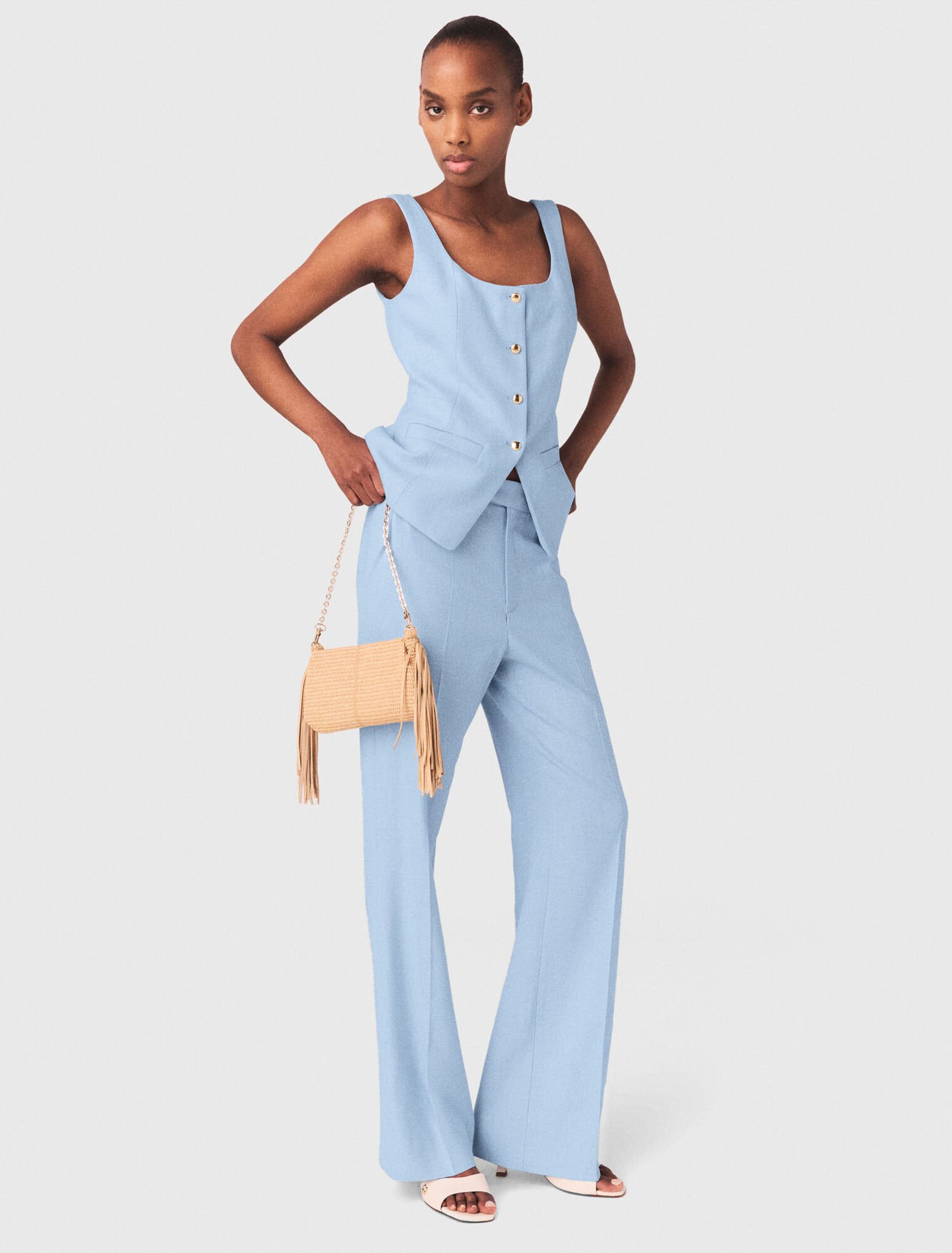 Pantaloni da tailleur con pieghe