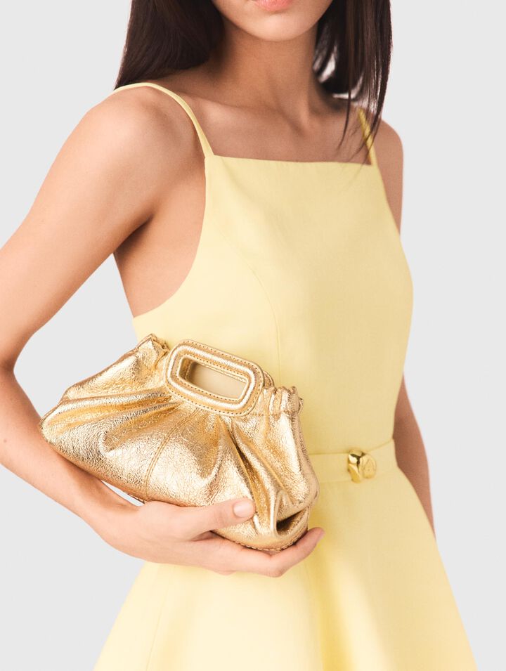 Milpli mini Clutch pelle metallica