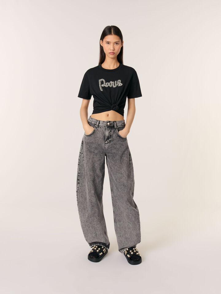 T-shirt con ricamo