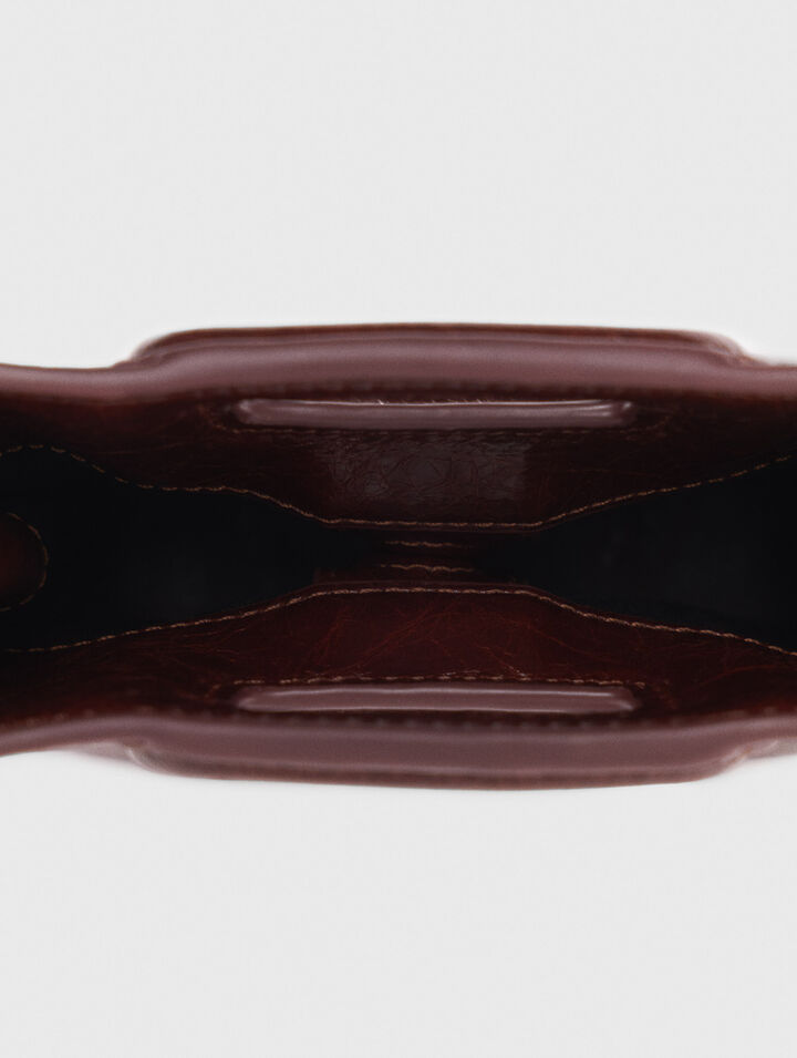 Borsa M mini in pelle craquelé