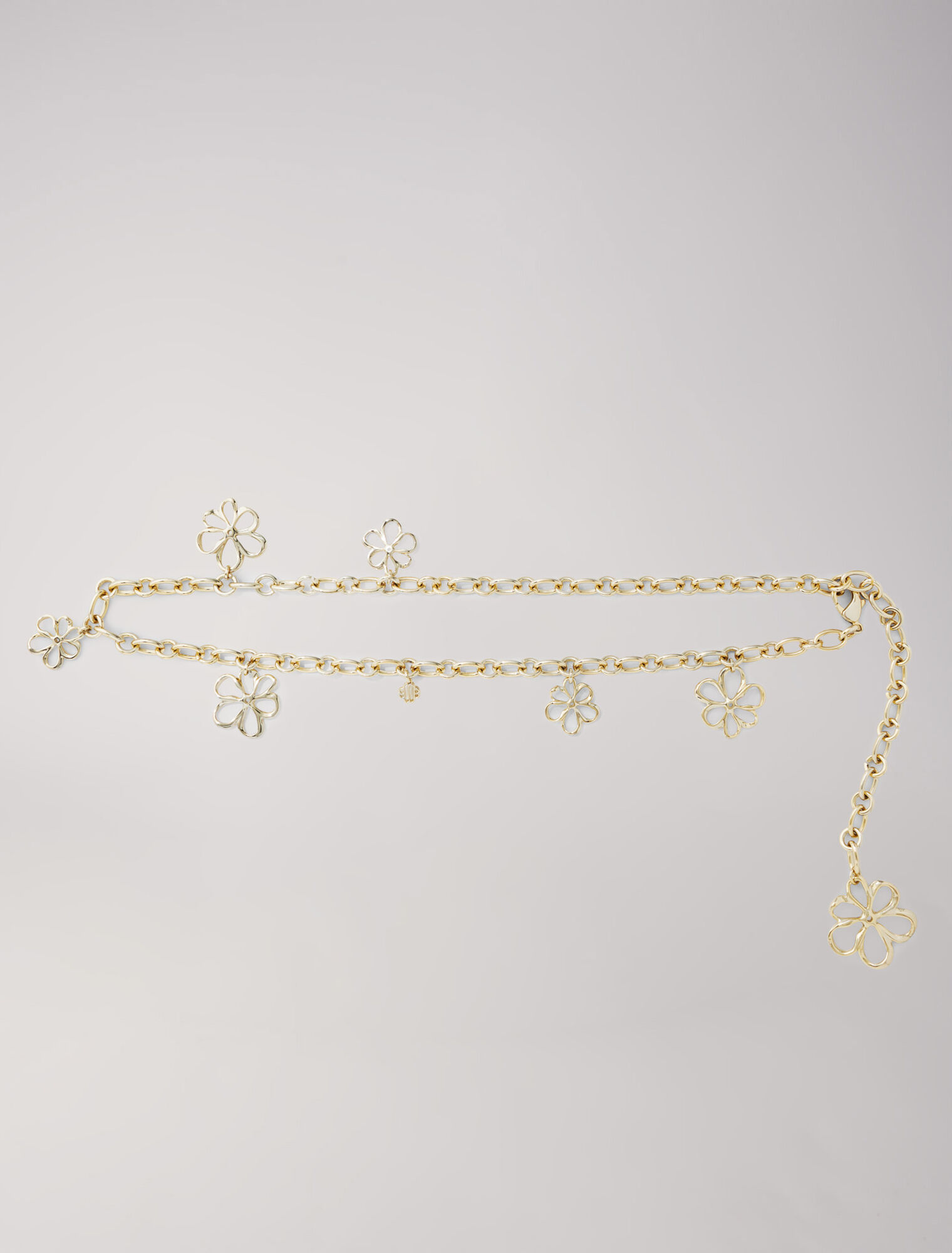 Cintura a catena ornata di fiori