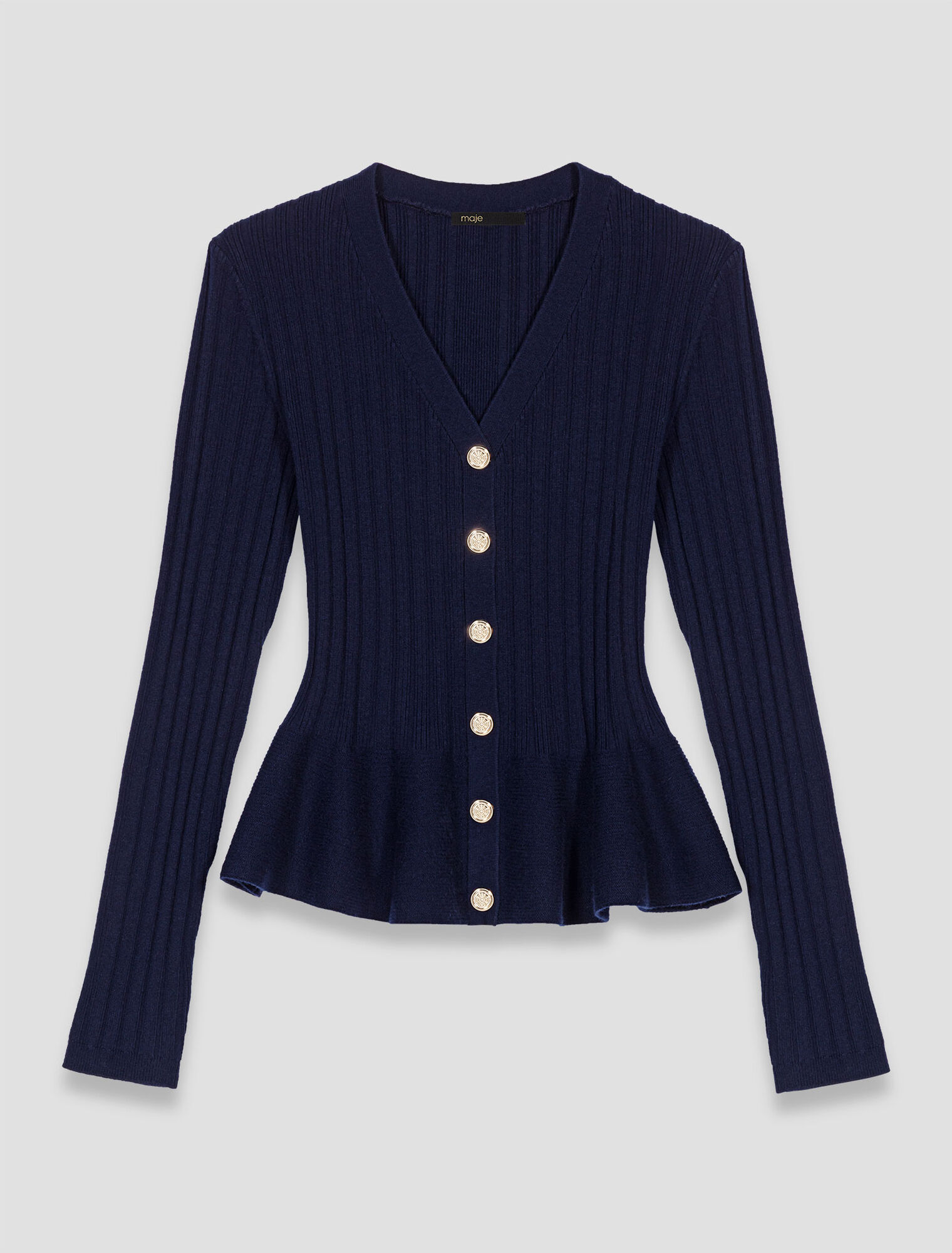 Cardigan con vita peplo