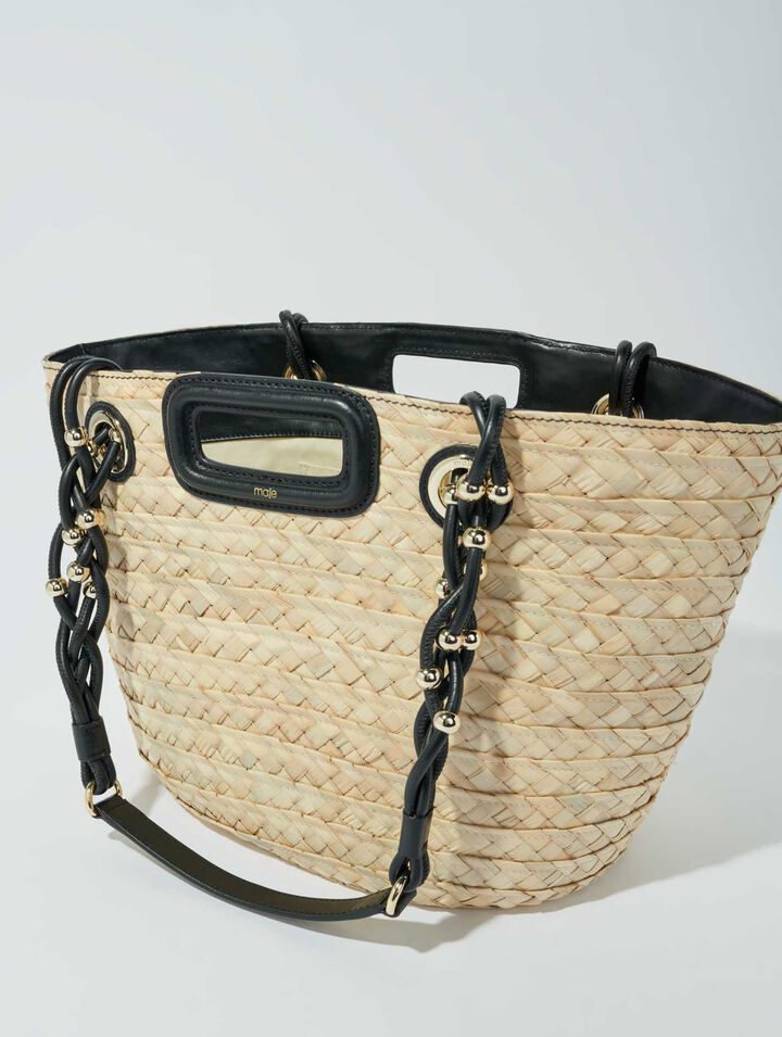 Borsa a cestino in rafia