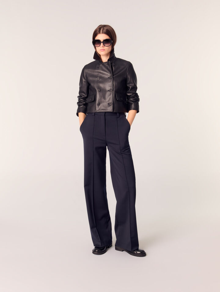 Pantaloni da tailleur con piega