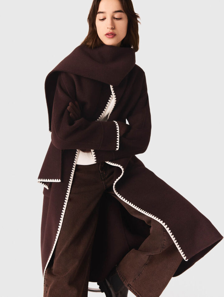 Cappotto double face ricamato