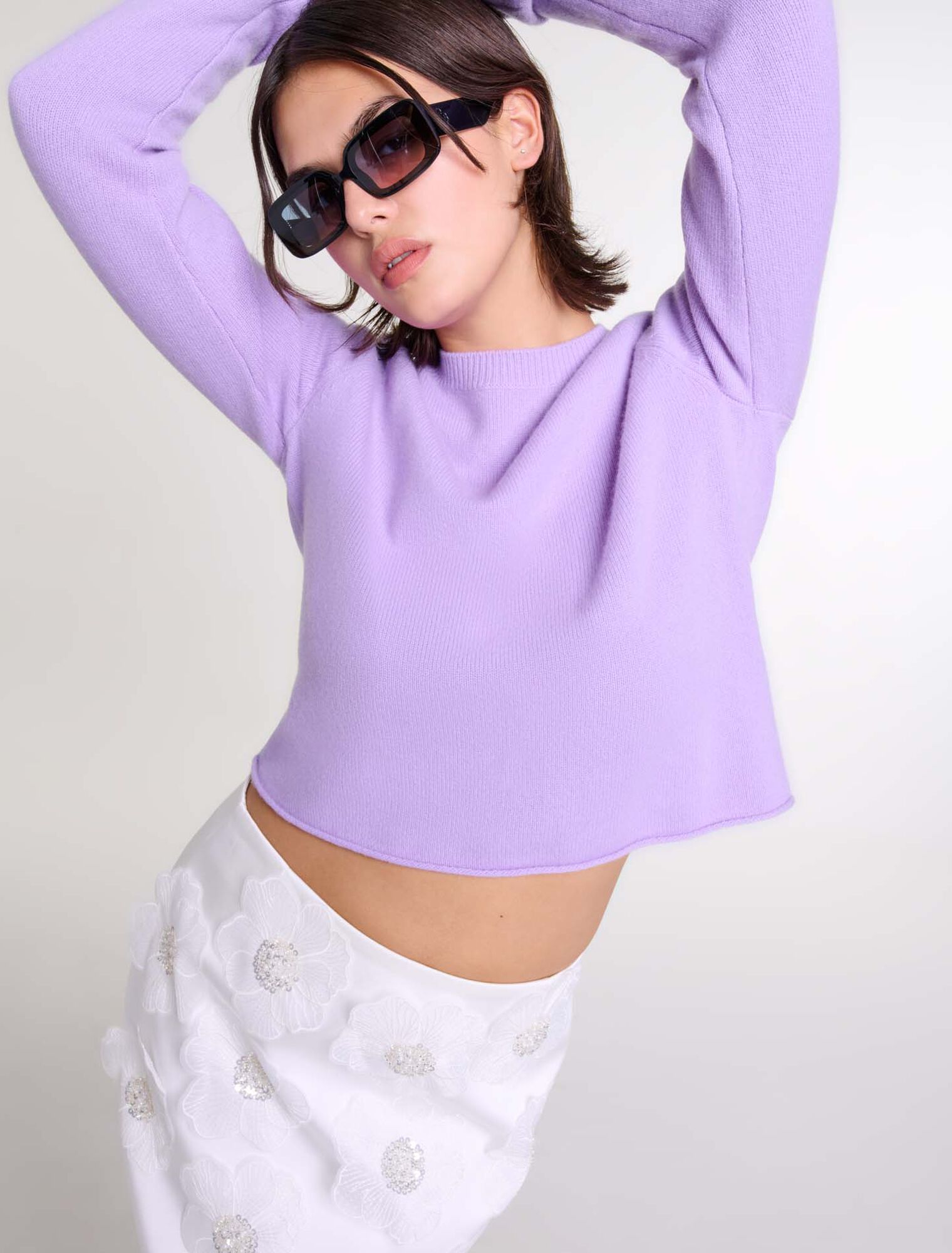 Maglione corto in cashmere