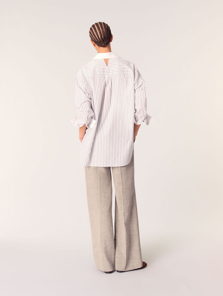 Camicia a righe glitterata