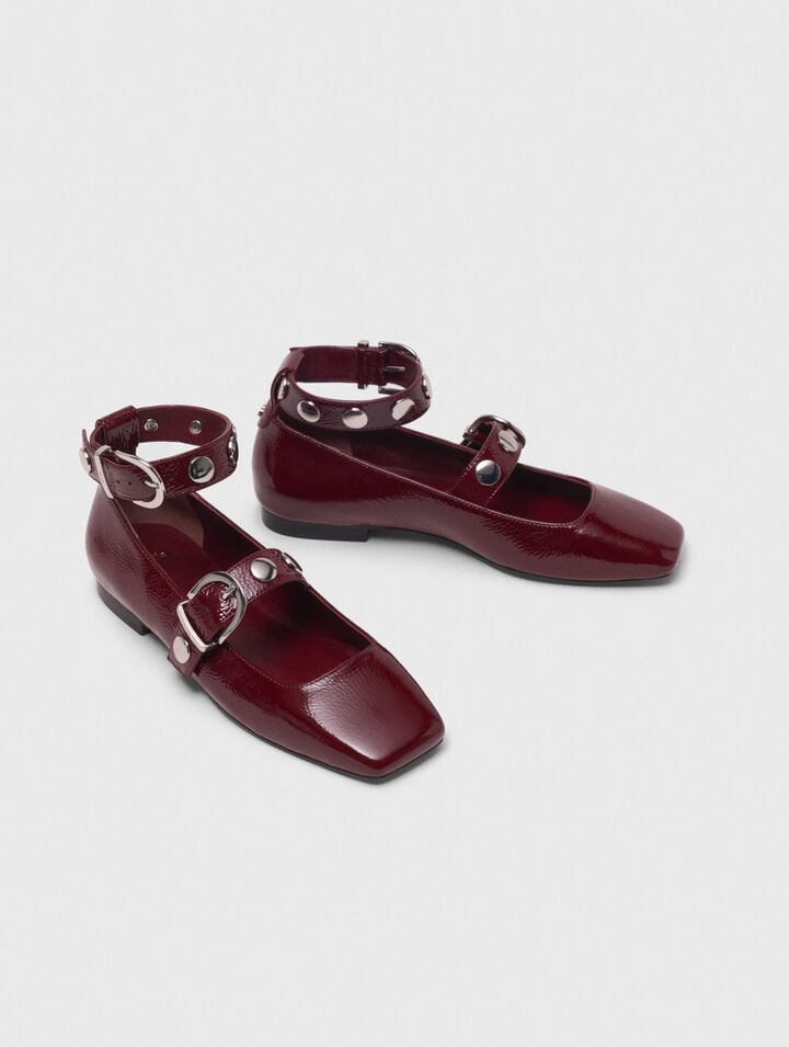 Mary Jane in pelle con borchie