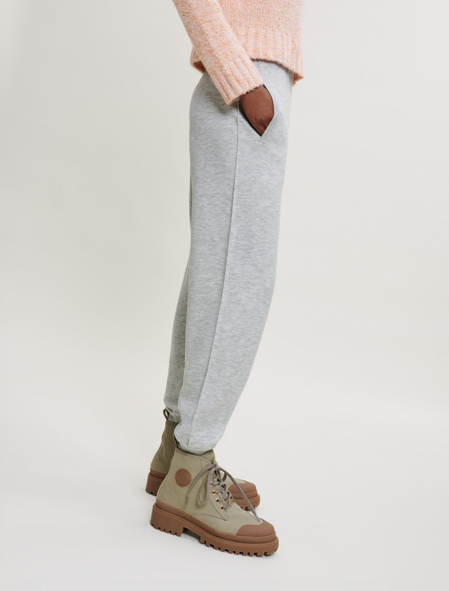 Pantaloni da jogging in pile screziato