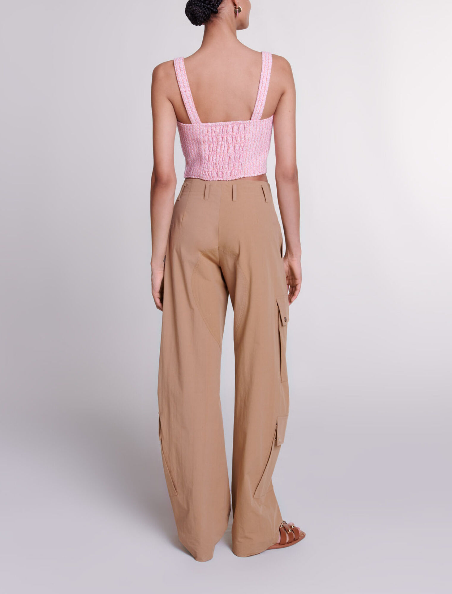 Crop top in tweed