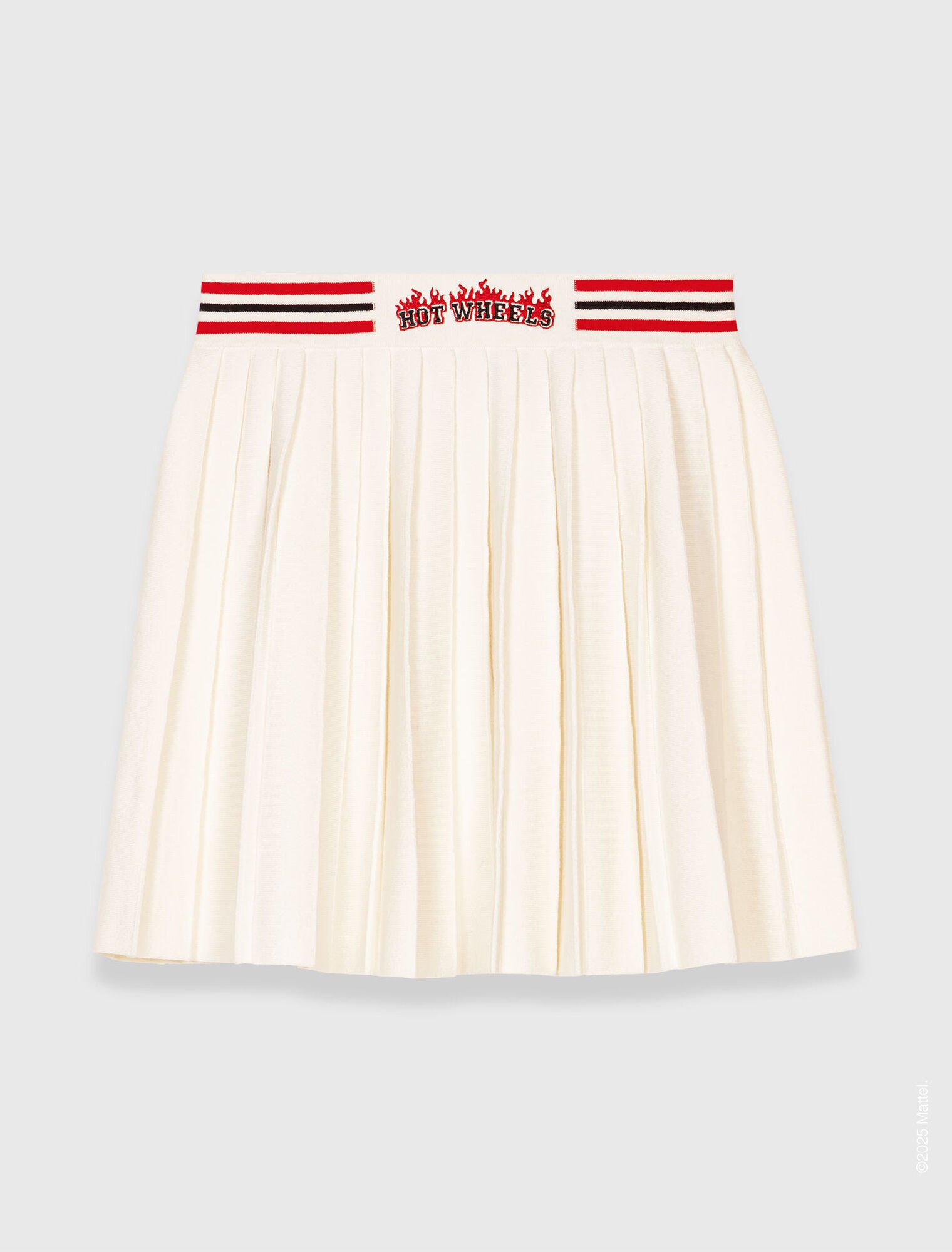 Gonna corta plissettata in maglia