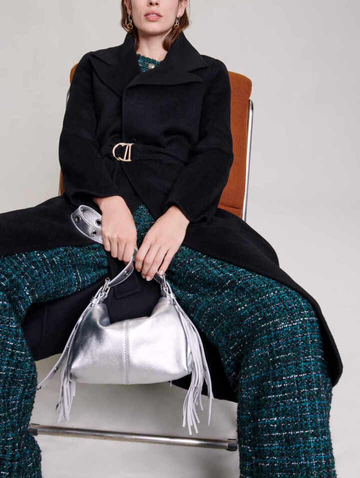 Cappotto double-face con cintura