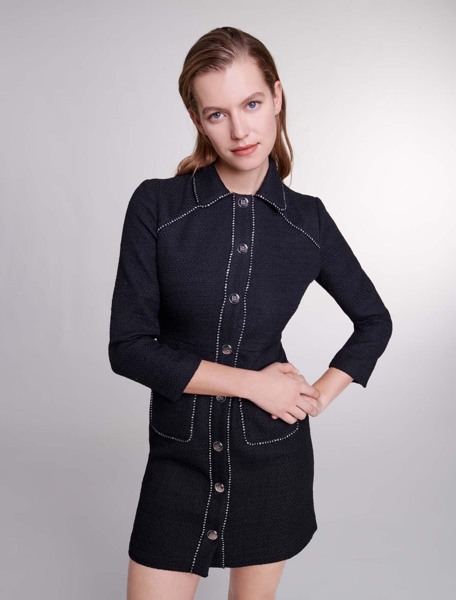 Abito corto in tweed