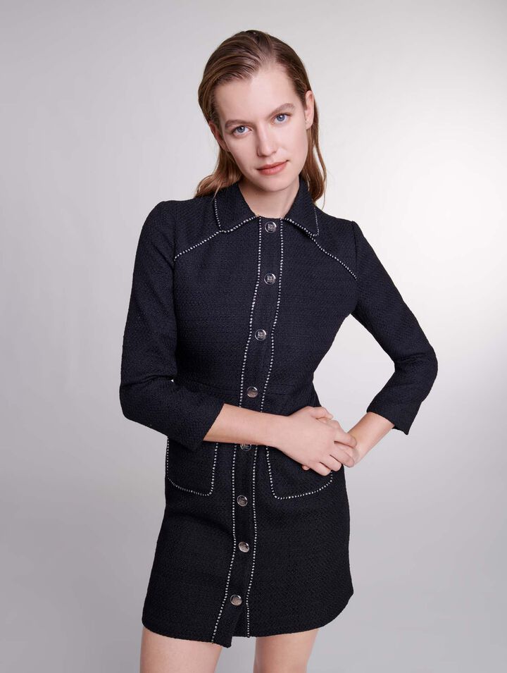 Abito corto in tweed