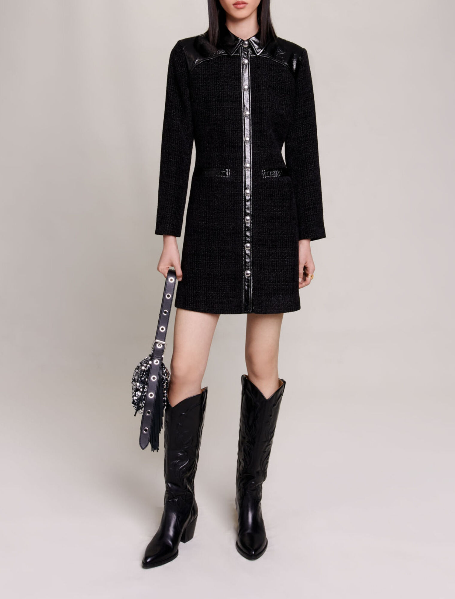 Abito corto in tweed