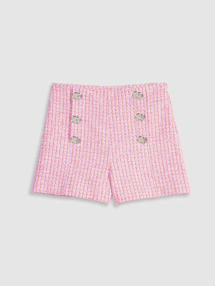 Shorts in tweed