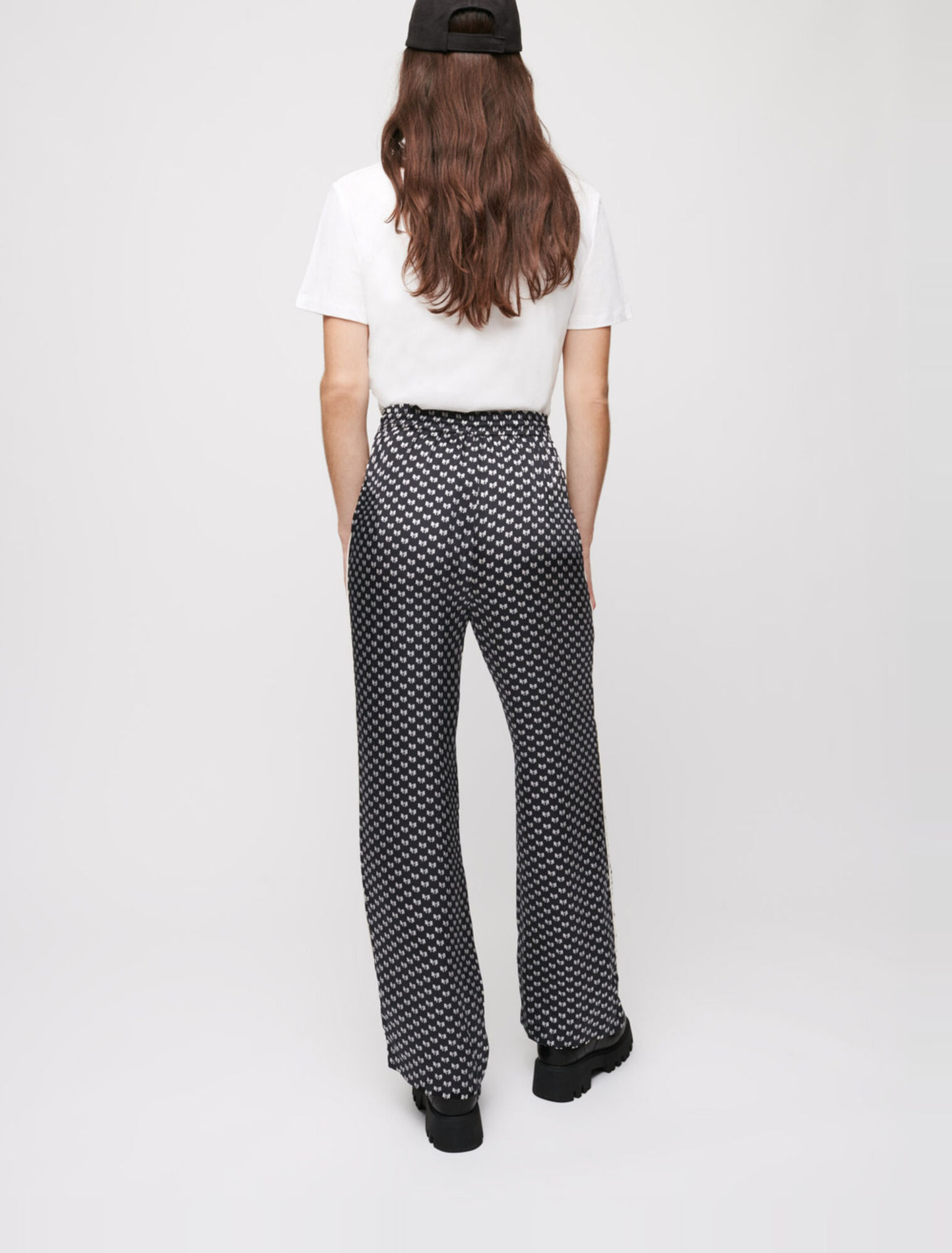 Pantaloni de con stampa a fiocchi
