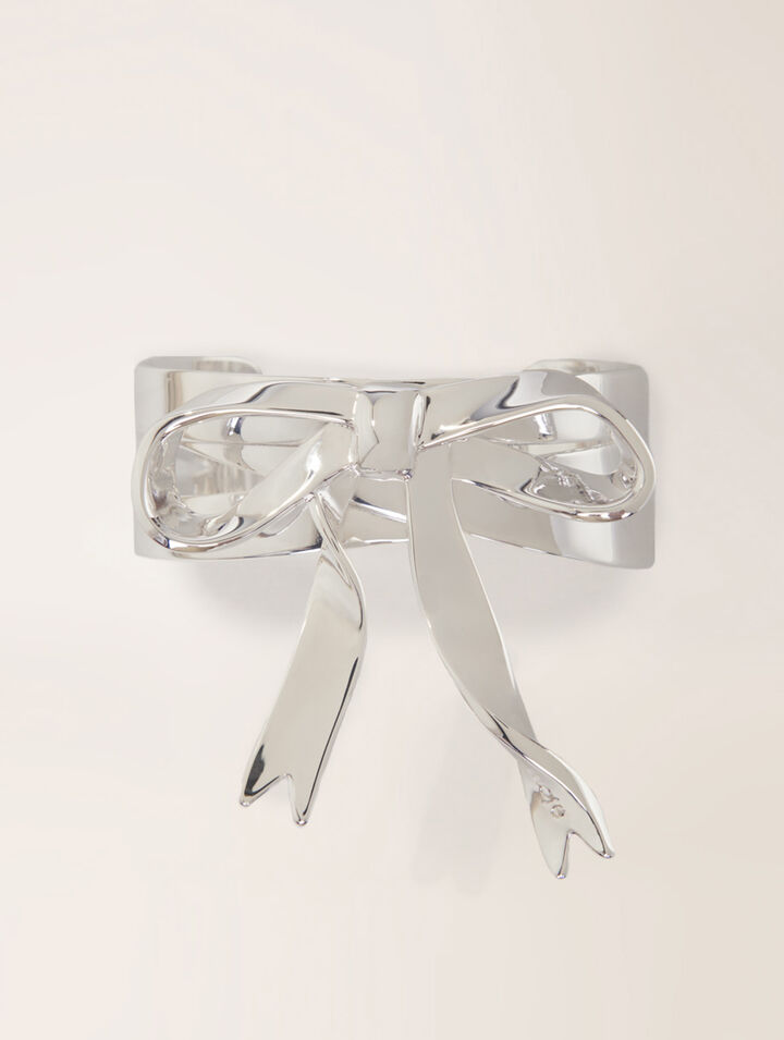 Bracciale con fiocco argentato