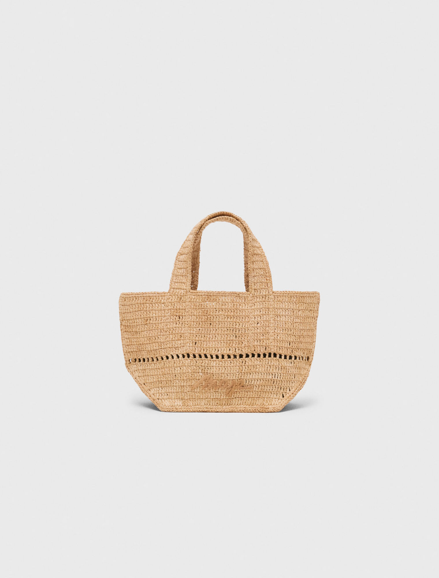 Mini shopping bag in rafia naturale