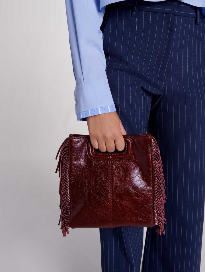 Borsa M in pelle craquelé