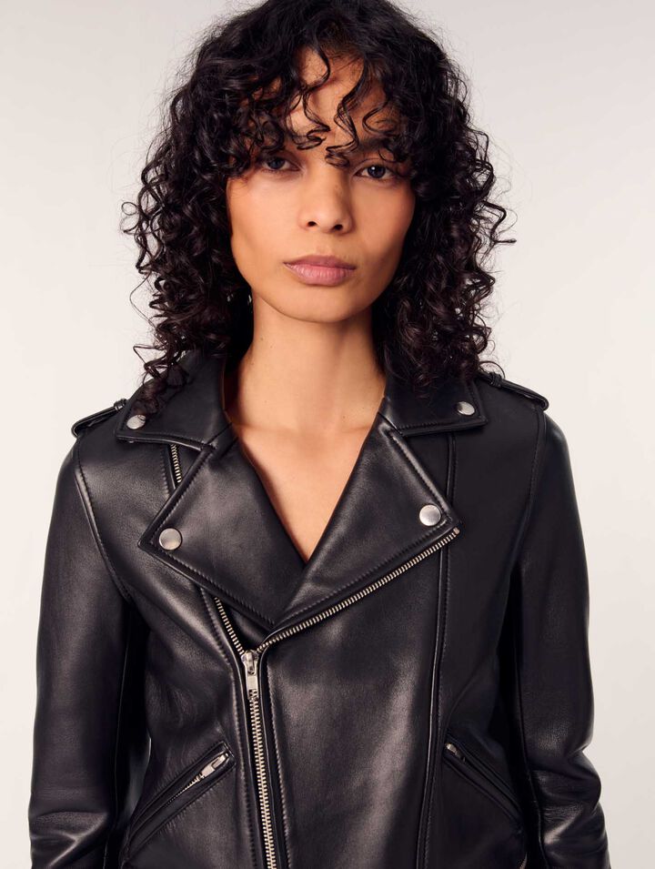 Giubbotto in pelle stile biker