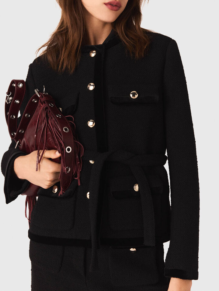 Giacca lunga in tweed