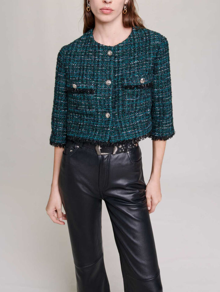 Giacca corta in tweed