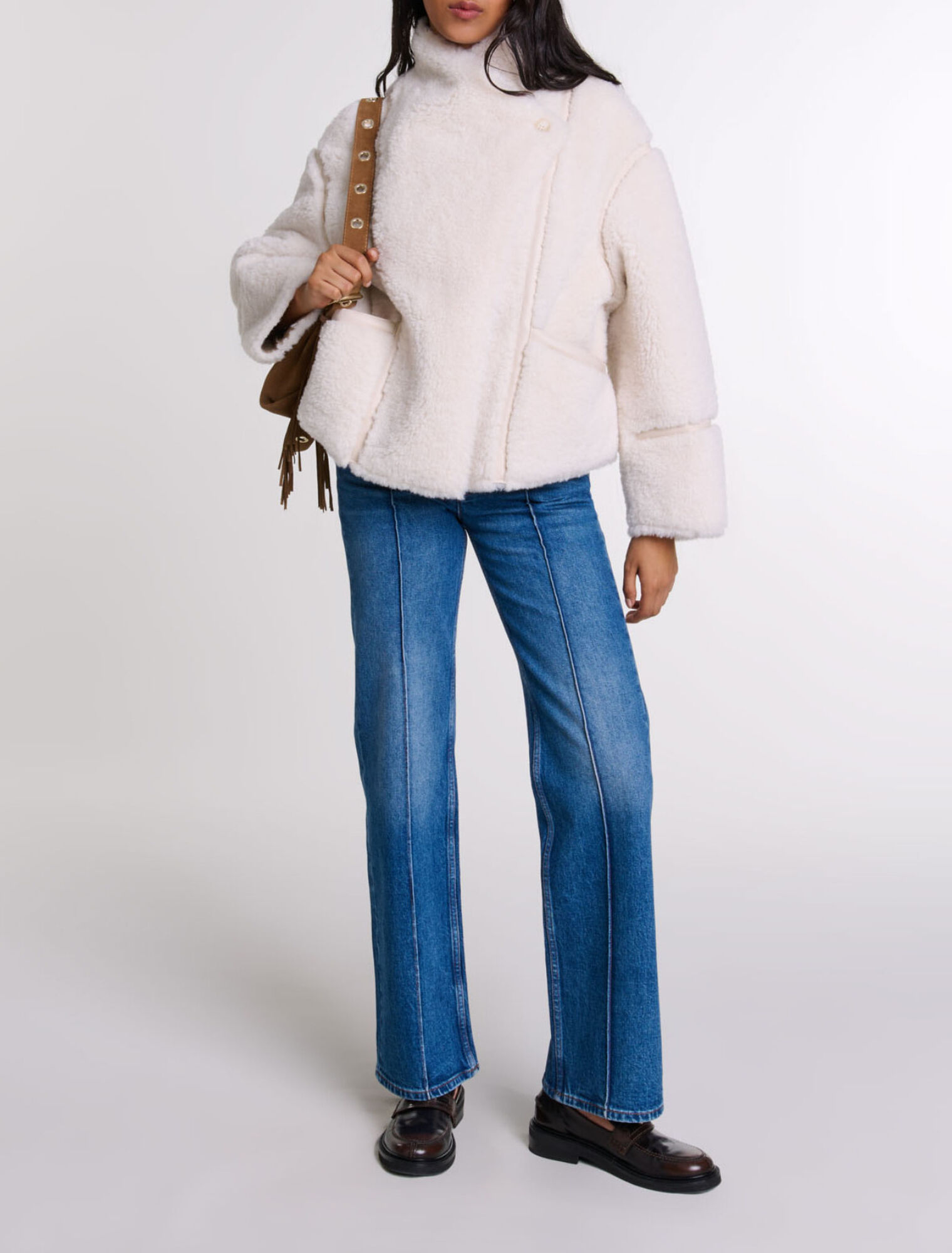 Cappotto corto in ecopelliccia