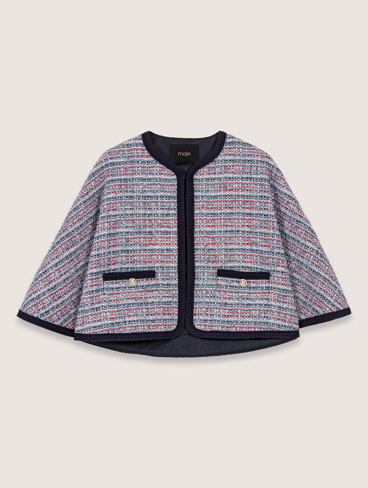Mantella tweed passamani contrasto