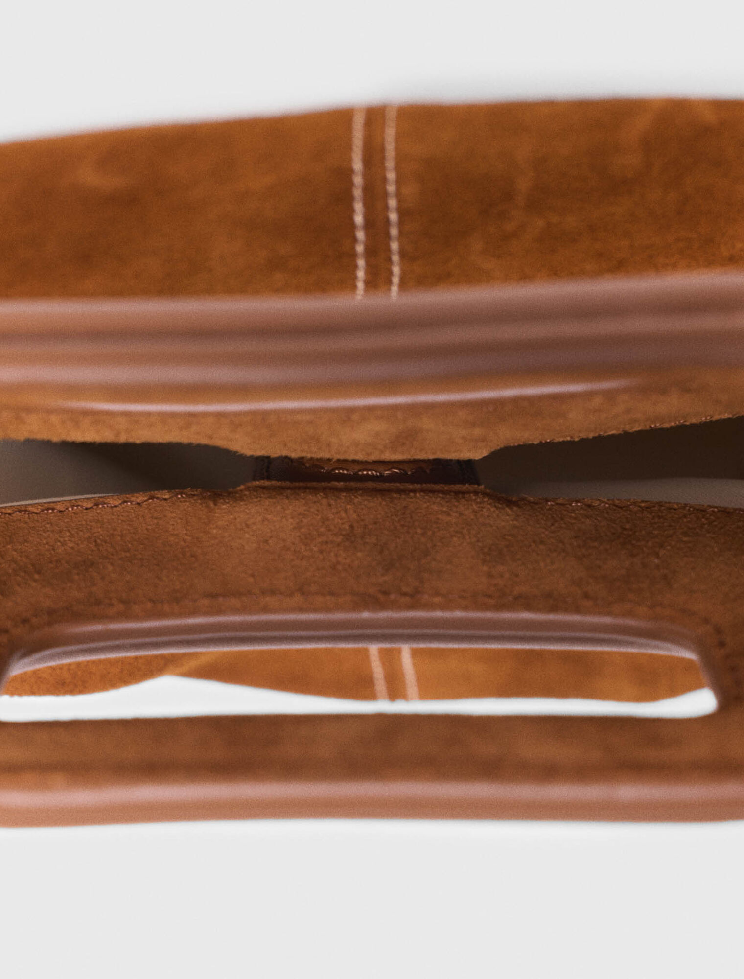 Borsa M in scamosciato impunturato