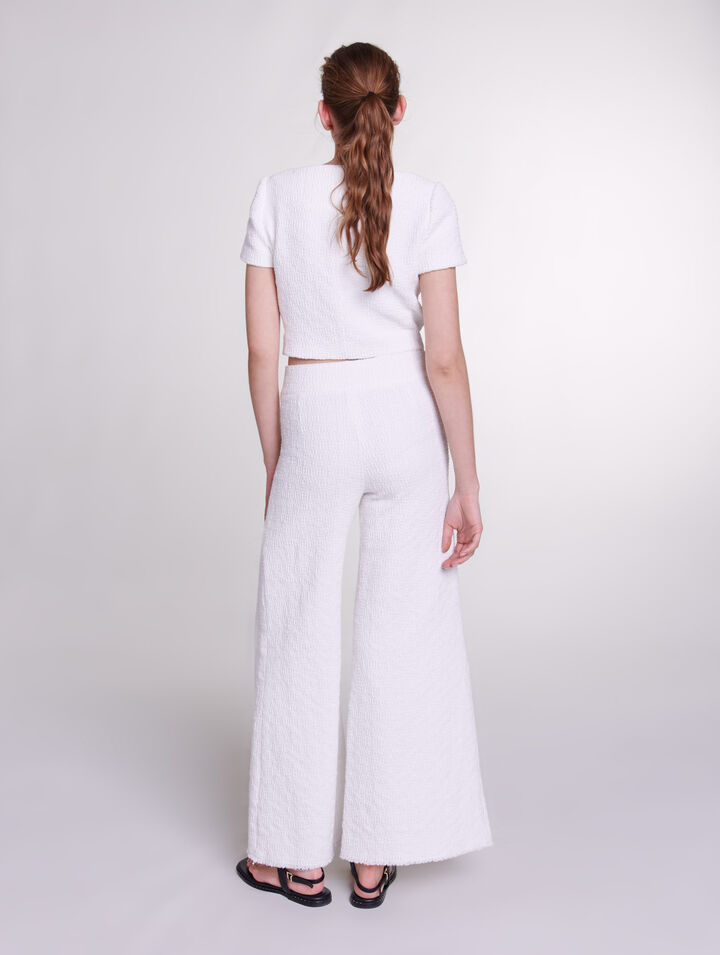 Pantaloni larghi in tweed