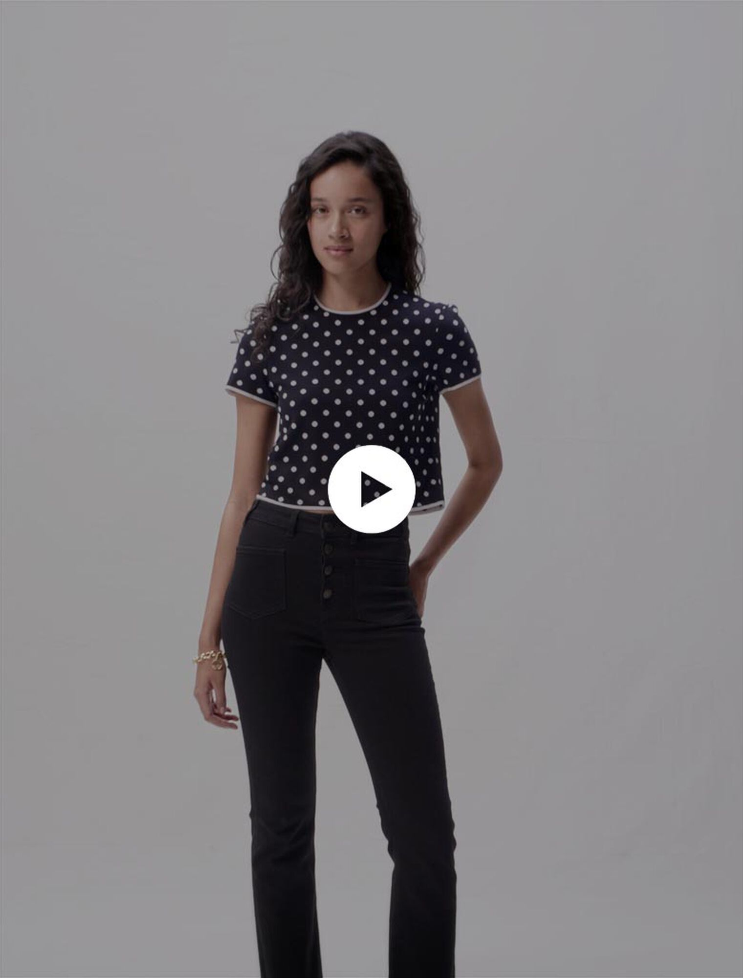 Top in maglia jacquard 