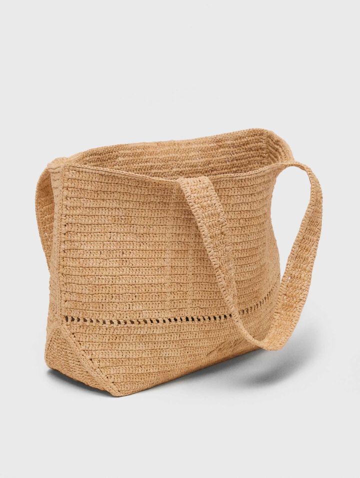 Shopping bag in rafia crochet