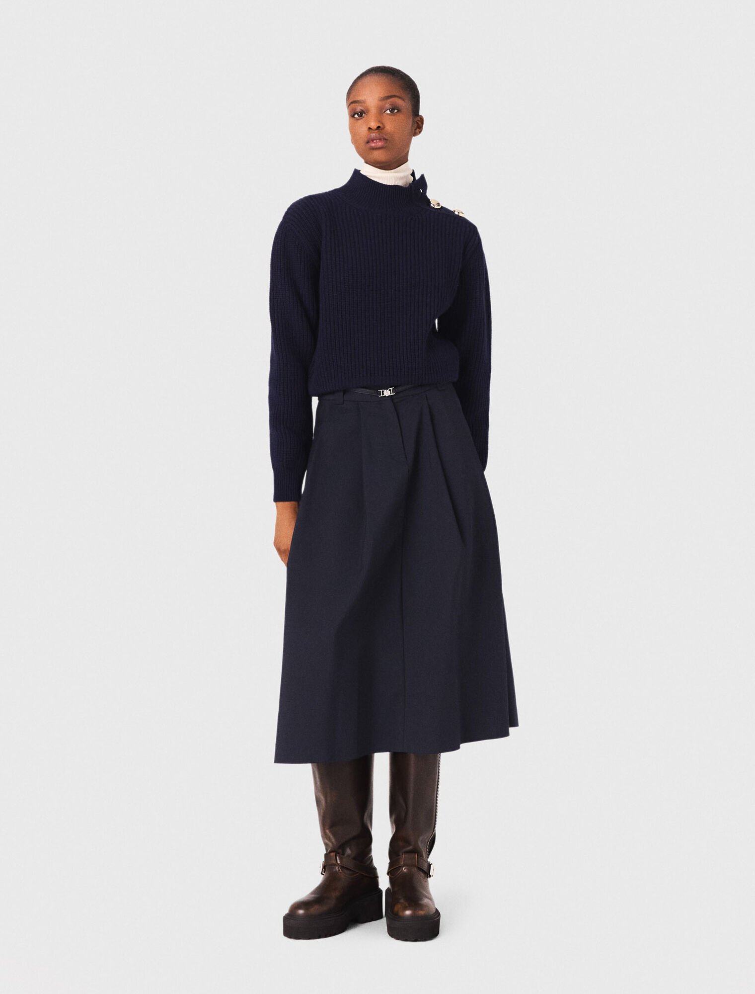 Maglione in lana a collo alto