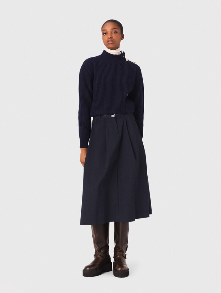Maglione in lana a collo alto
