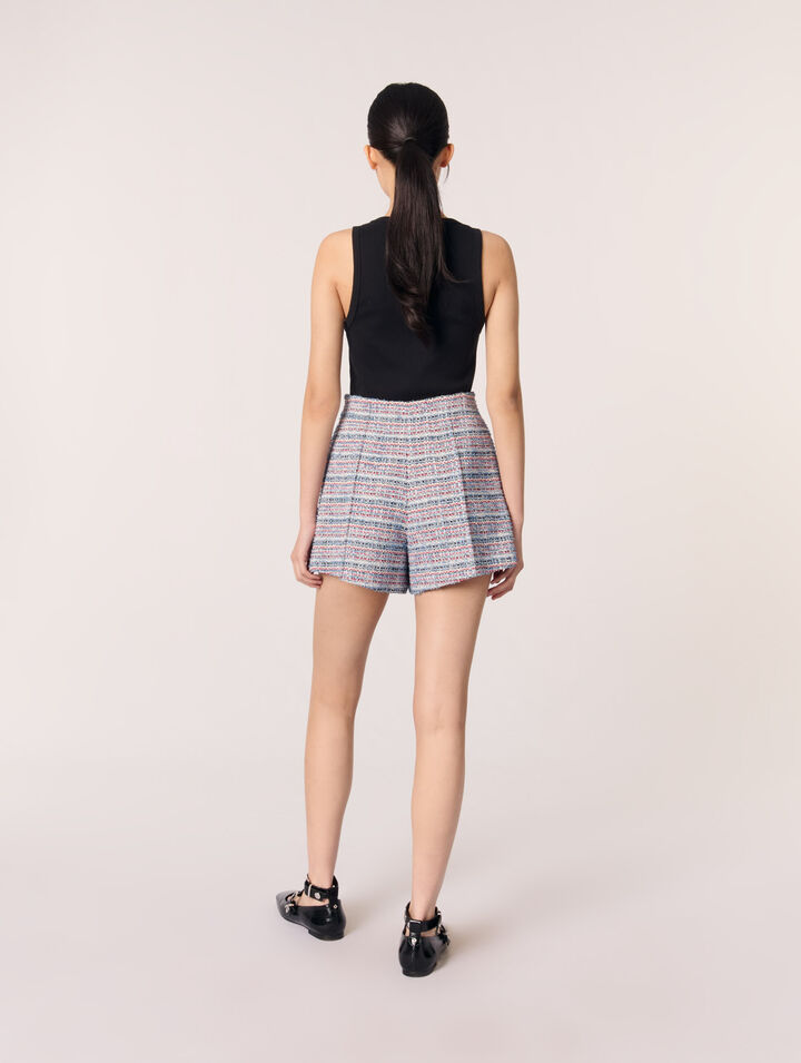 Shorts tweed passamani a contrasto