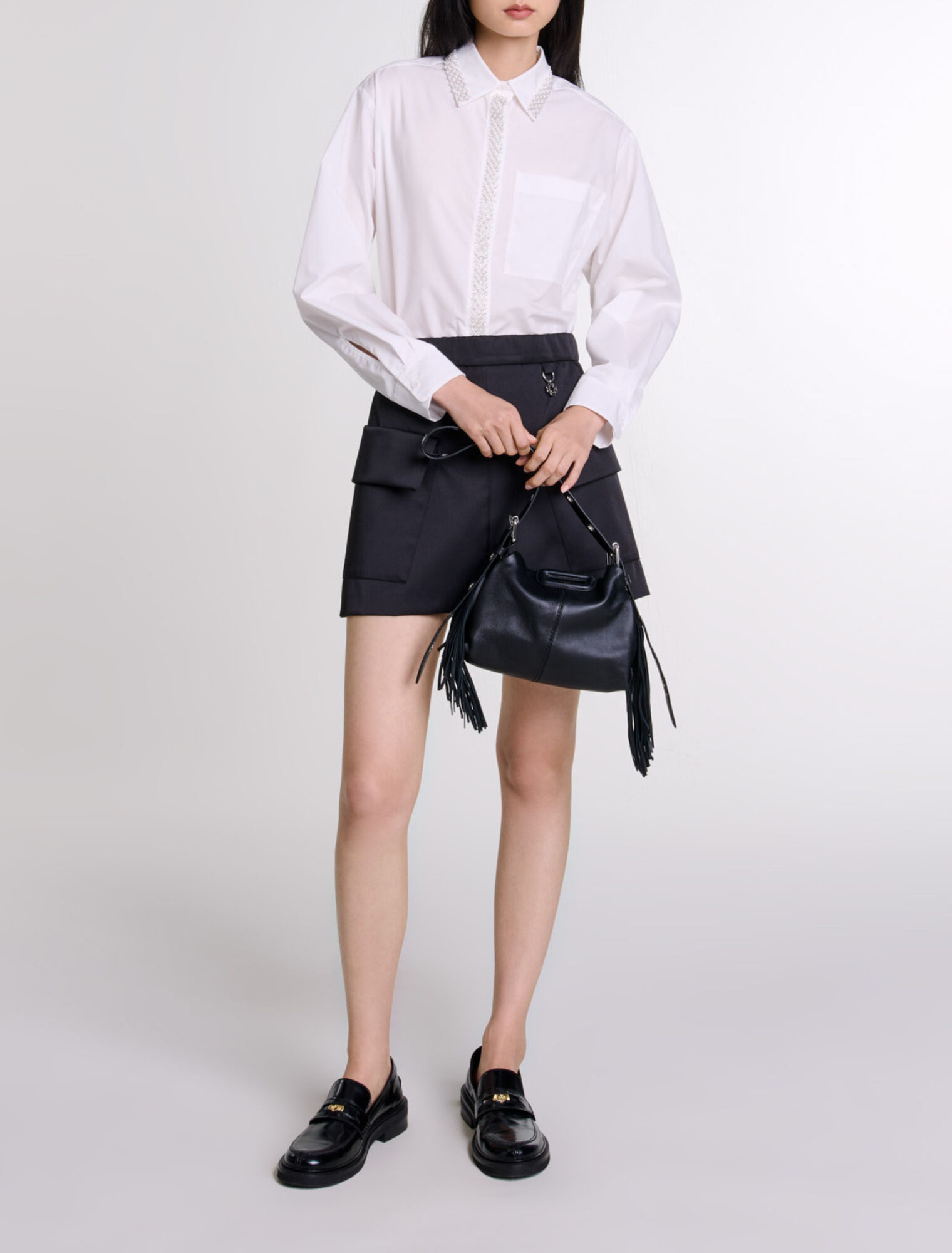 Gonna corta satinata