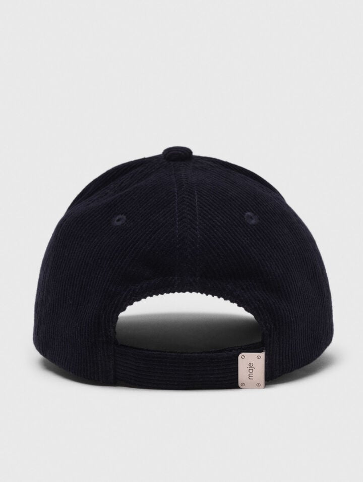 Cappello in velluto a coste