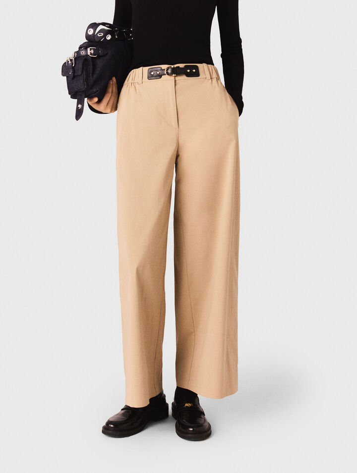 Pantaloni larghi in cotone