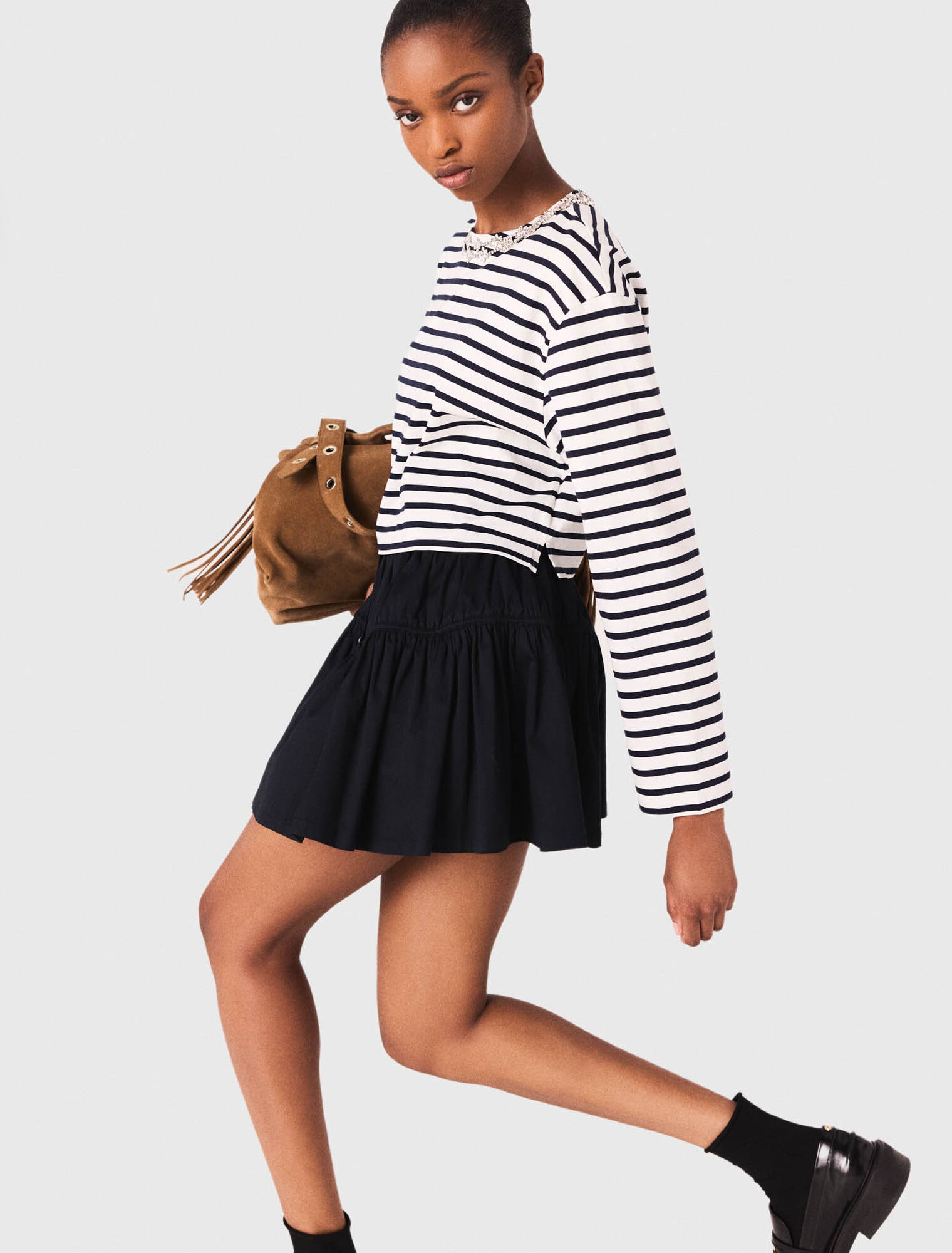 T-shirt a maniche lunghe a righe