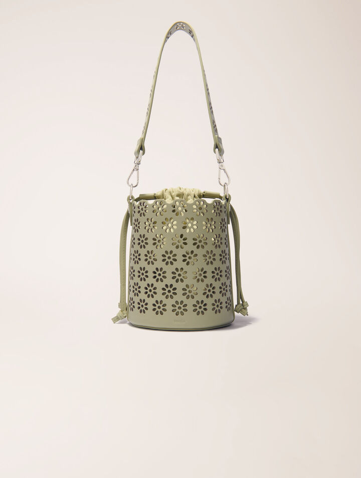 Borsa a secchiello pelle traforata