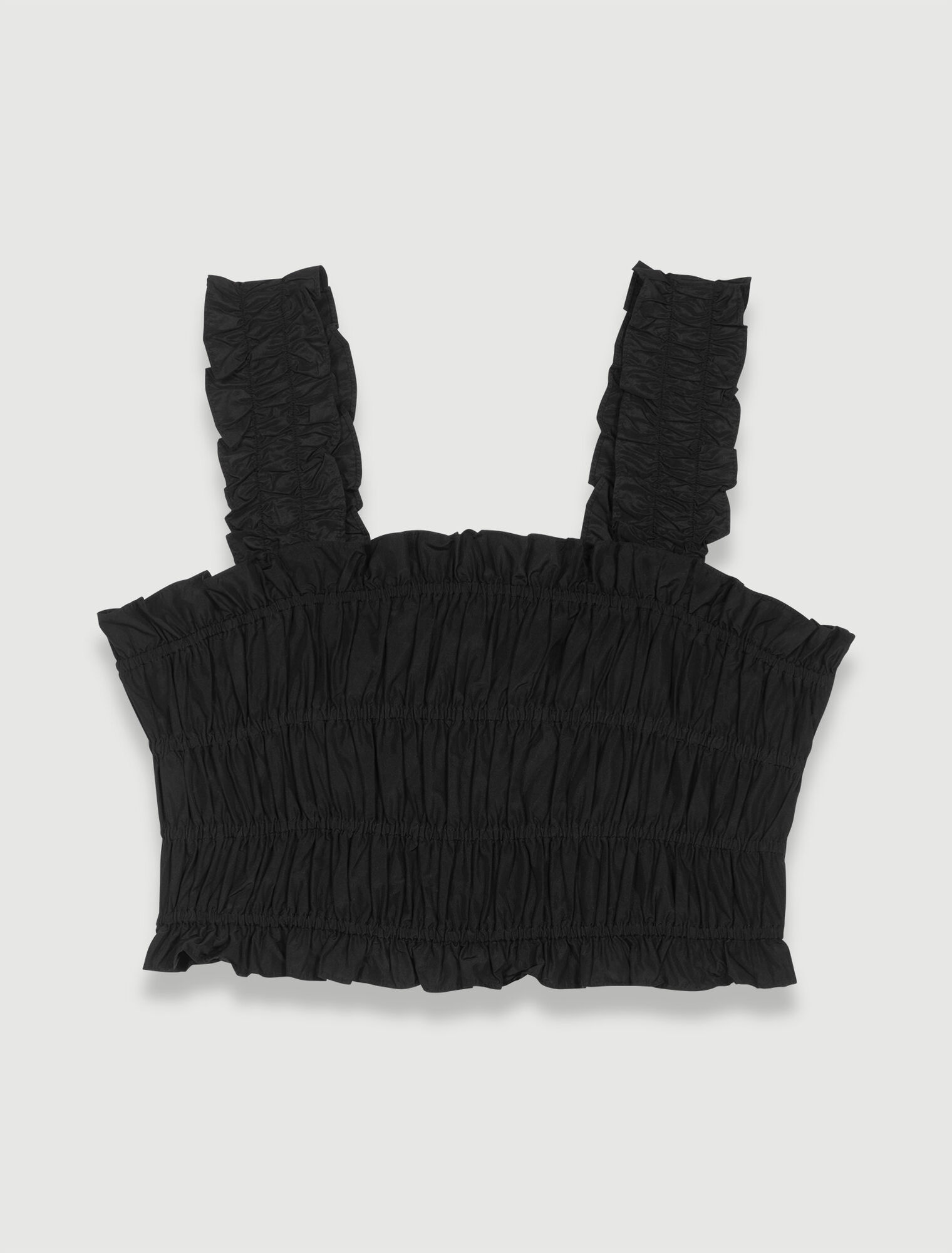 Crop top con punto smock