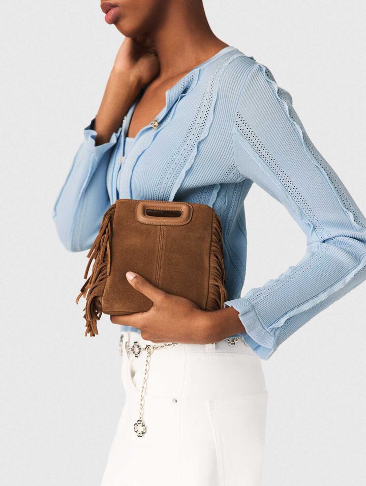 Borsa mini M in pelle scamosciata