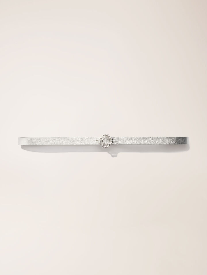 Cintura sottile con fibbia Clover