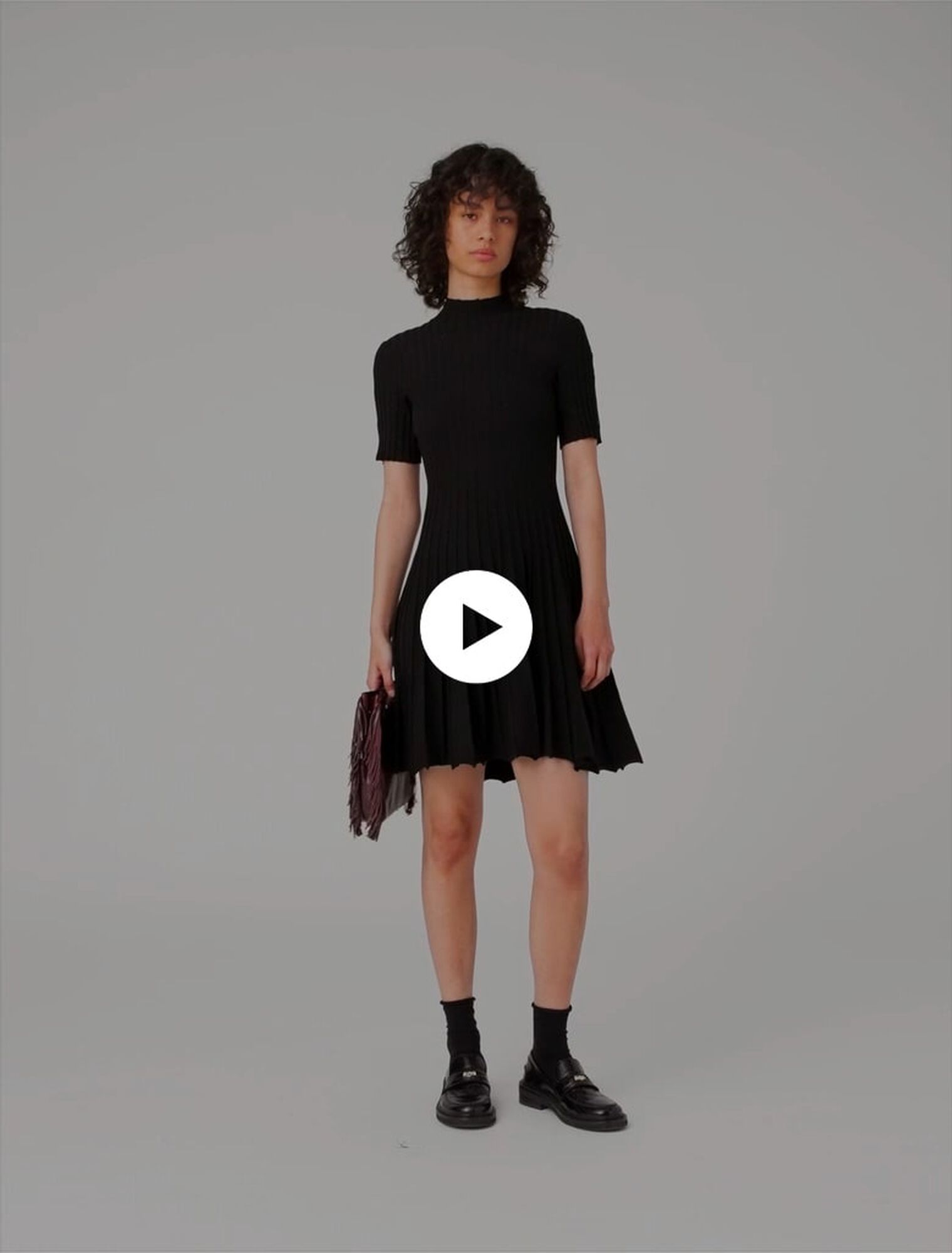 Abito corto in maglia