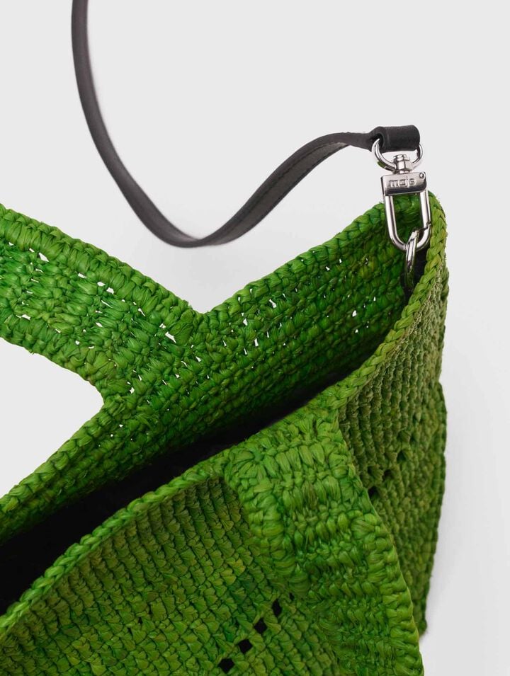 Mini shopping bag in rafia naturale